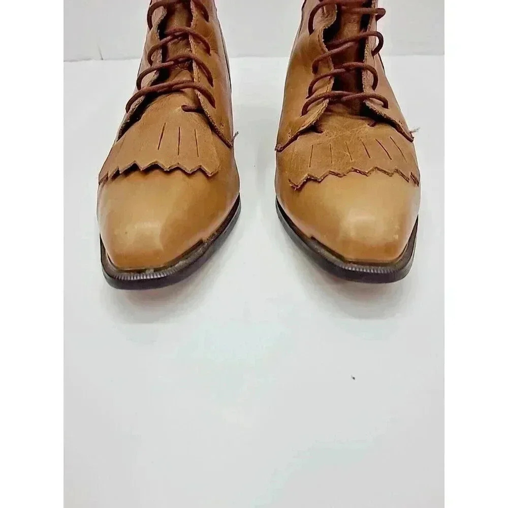 Durango Oxford Kiltie Lace Up Boots Women's Size 7 M Tan Vintage 90's *Flaws - Picture 6 of 10